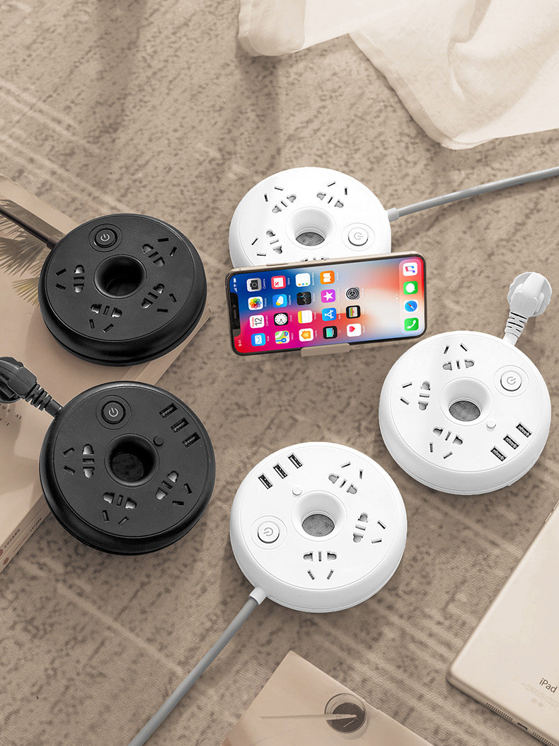 Creative Socket Inserts Platoon Multipurpose Multifunction Panel Porous Dorm Room Home with USB Plugboard Extension Cord extension cord