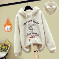 15 winter clothes for girls cute bear 16 junior high school students plush jacket womens warm hooded lamb wool sweater 17 years old