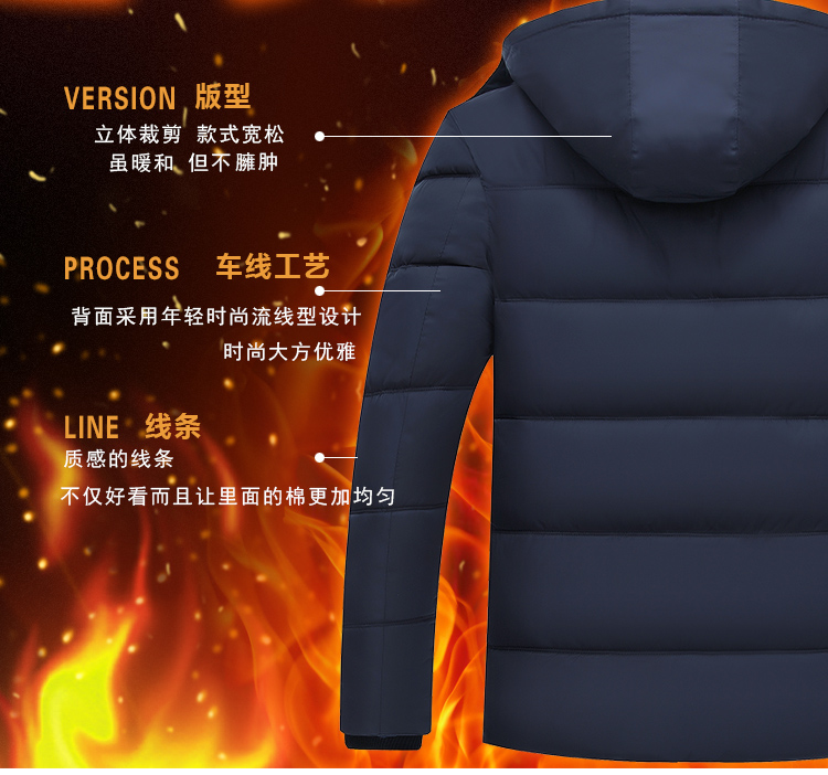 Áo khoác cotton cho nam tuổi trung niên và ông già áo khoác mùa đông cộng với nhung dày cho nam trung niên quần áo cotton chống mùa - Bông áo jean nam