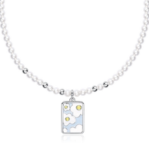 HEFANG He Fang Kaleidoscope Short Necklace Customized Original Omelette Flower Imitation Pearl Clavicle Chain Birthday Gift