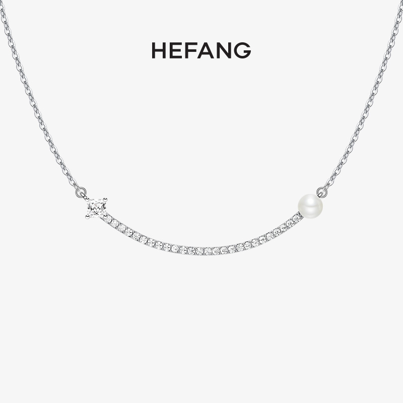 HEFANG Qi Jewelry Balance Clavicle Chain 925 sterling silver female ins original design sense temperament pendant necklace