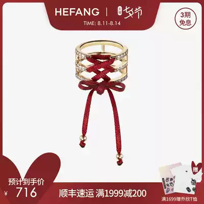 HEFANG gold jewelry strap ring 925 silver female net red fashion sexy personality ring jewelry