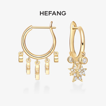 HEFANG star jewelry star earrings 925 sterling silver female temperament niche 2019 new trend drop earrings jewelry
