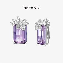 HEFANG He Fang jewelry grape ice ear clip 925 sterling silver women exaggerated design sense earrings earrings