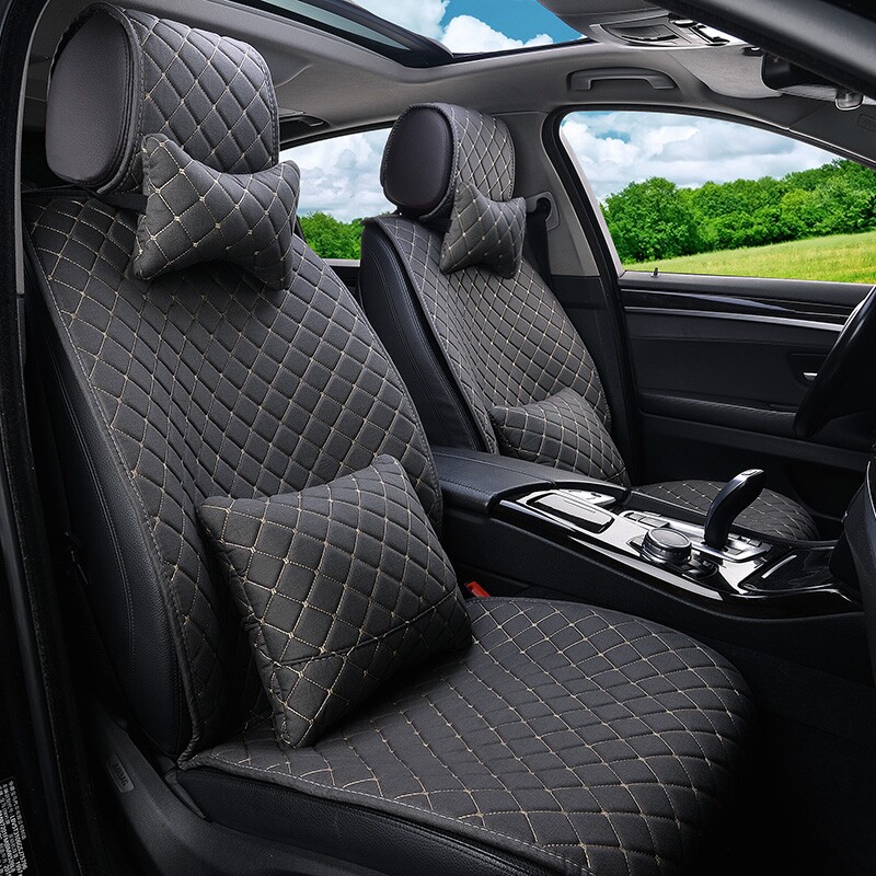 09-2020 BMW7 series car seat cushion pure linen 730li740li750li760 seat cushion cover refrigerator