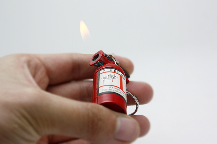 Mới lạ sáng tạo nhỏ bơm hơi mô phỏng nhẹ mô phỏng 1: 1 bình chữa cháy nhẹ trang trí lửa trang trí bật lửa mini