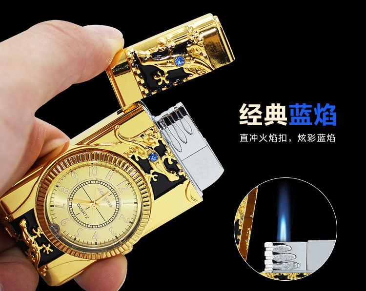 Đồng hồ nam siêu mỏng đa năng có thể thổi phồng nhẹ hơn nhiều màu sắc. bật lửa dupont của pháp