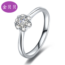 White 18k gold wedding diamond ring 1 carat engagement ring Platinum diamond ring Female diamond female ring