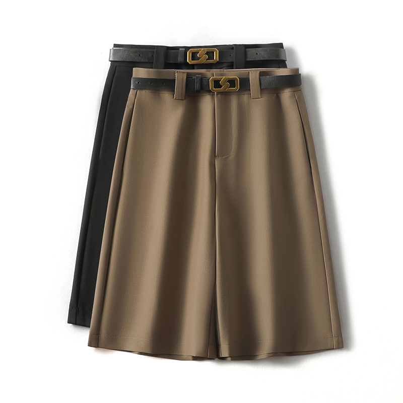 Trendy Women's Bermuda Shorts Summer 2025 New Style Unisex Casual Straight-Leg Mid-Length Shorts