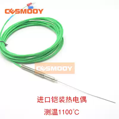High-precision K-type armored thermocouple resistant Teflon twisted-pair shielded thermocouple anti-interference armored thermocouple