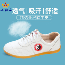 Xiaohe Mountain Tai Chi Shoes Women's Leather Soft Beef Wushu Shoes Men's Spring and Summer Tai Chi Practice Shoes Sneakers rd