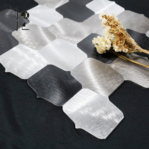 Nordic Metal Aluminum Plastic Plate Mosaic Tile Kitchen Toilet Balcony Bar Table Profiled Self-Glued Decorative Wall Sticker