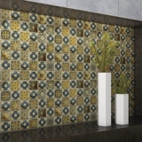 Керамическая мозаичная плитка фон стена черный золото ретро -рисунок крыльца батон