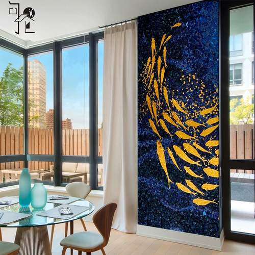 Стеклянная современная и минималистичная мозаика, декор для гостиной, головоломка, легкий роскошный стиль