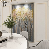 Индивидуальная стеклянная мозаичная крыльцо Фоновая стена светло -светло -гостиную ресторан ресторан Арт плитка роспись декоративная живопись