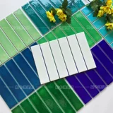 Длинная полоса керамическая мозаичная плитка ретро зеленый ледяной треск на стенах ванная плитка синяя полоса