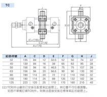 Original Dress Sub passenger cylinder Pendulum Accessory JSI32 40 50 63 80100125160 200TC