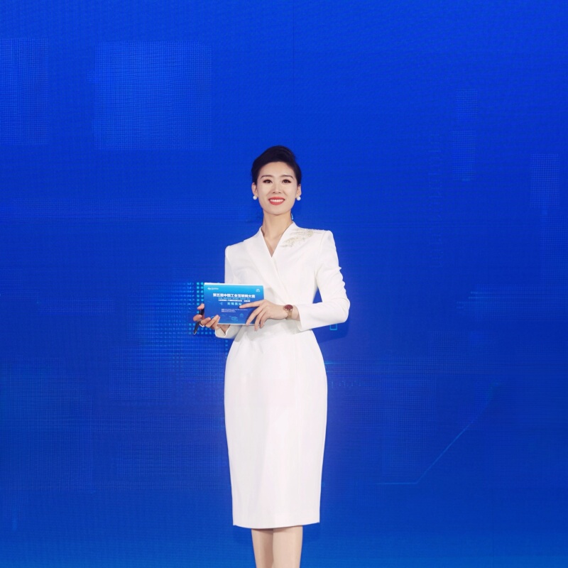 High-End Long-Sleeved Professional Suit Dress, Suitable for Exams, On-Camera Appearances, Speeches, Elegant Broadcasting Host Formal Attire for Women