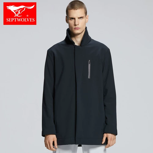 Septwolves, мужской бархатный плащ, трендовая куртка для отдыха, в корейском стиле