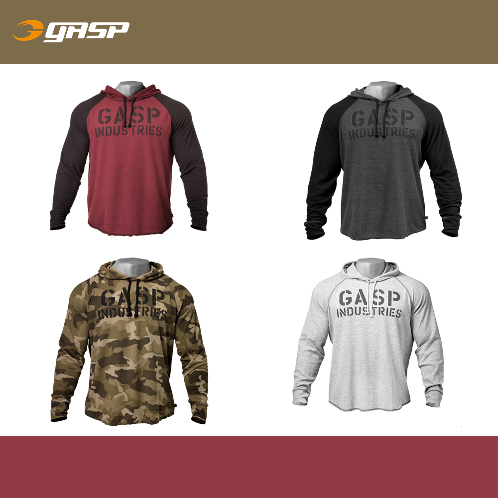 Qingkura GASP THERMAL HOODIE Gay Gestapo Long sleeves men's hoodie wear resistant to wear and not to be changed