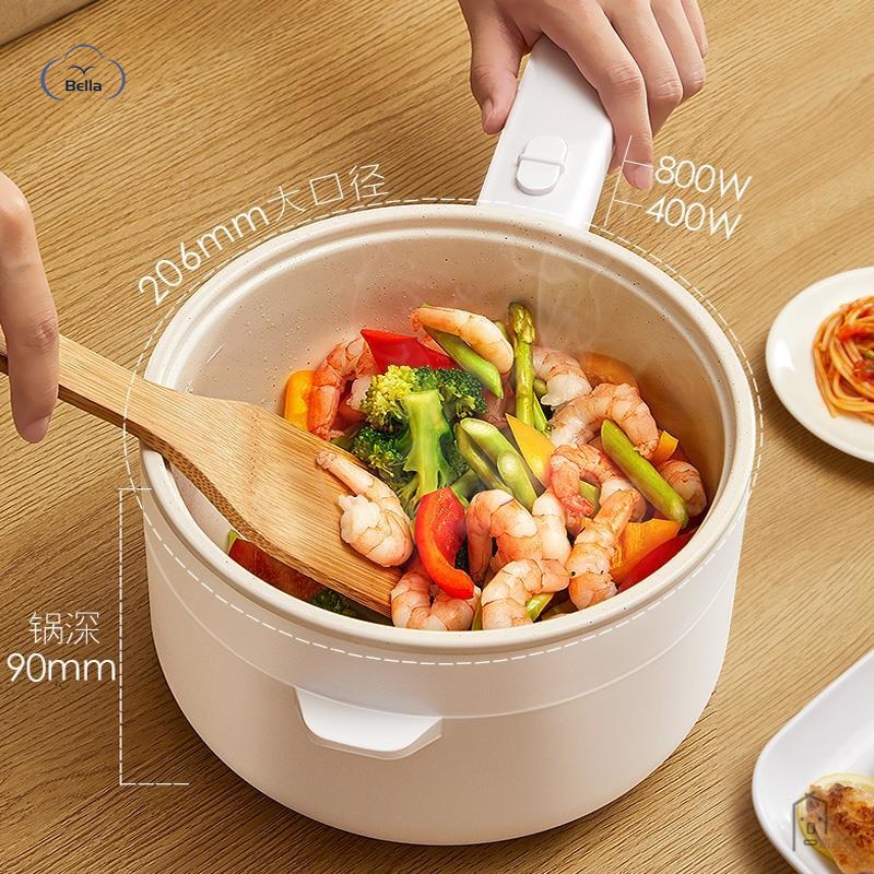 Net red Korean multi-functional small white pot non-stick pot quick-cooking pot plug-in ceramic household hot pot cooking noodles dormitory students