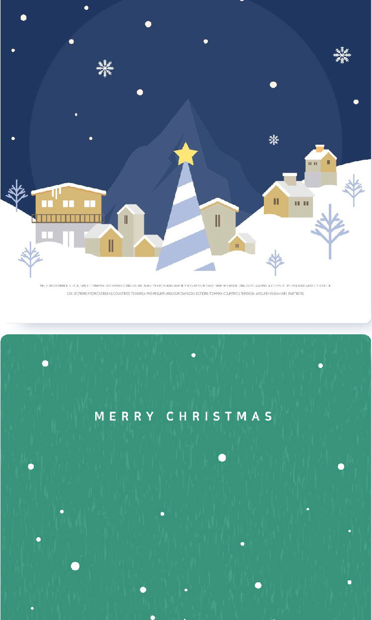 圣诞节雪地雪花圣诞老人卡通插画背景海报AI矢量设计素材模板插图12