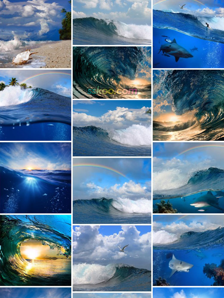 海浪冲浪海涛风景高清JPG摄影照片4K壁纸背景图片插图设计素材插图10