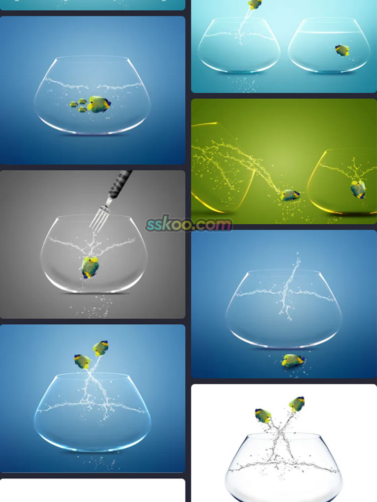 鱼水之欢创意鱼缸高清JPG摄影照片4K壁纸背景图片插图设计素材插图13