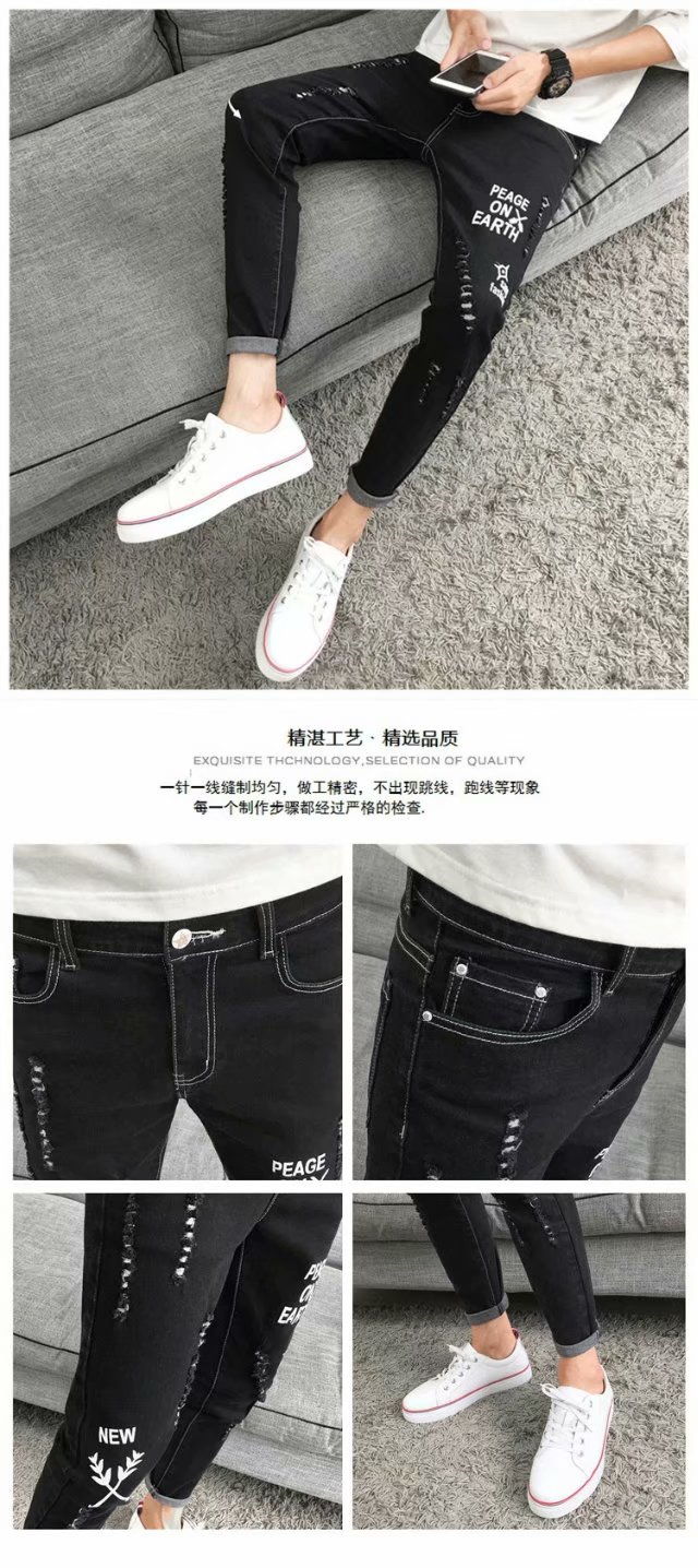 Mua một gửi tất cả các ống căng jeans nam mùa xuân và mùa thu mùa hè trung niên cao eo sâu người đàn ông giản dị của quần phần mỏng lỏng