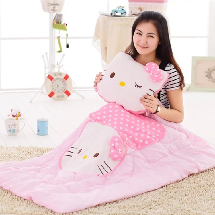 Creative cartoon cat cushion quilt dual-use pillow cute office air conditioner is a female birthday gift