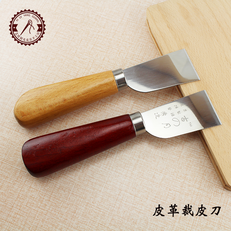 diy leather cut leather knife hand tool plant tanning leather open material knife Shovel Leather Knife Ancient Moon Show Time Knife Leather Tool