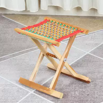 Mumaza stool folding solid wood mazazi outdoor small bench portable Maza small stool home fishing stool