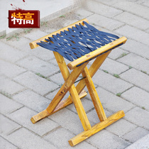 High 40cm solid wood Maza stool high mazazi solid wood adult folding stool Locust Wood unpainted Maza outdoor portable stool