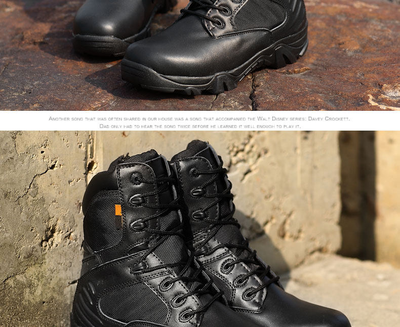 Boots militaires en cuir - porter - Ref 1397881 Image 16