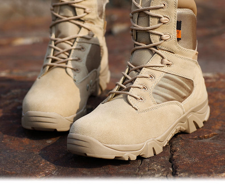 Boots militaires en cuir - porter - Ref 1397881 Image 11