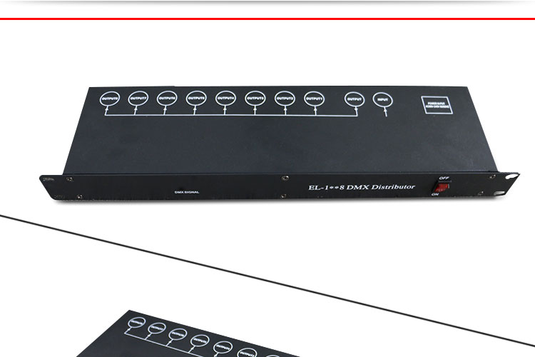 DMX512 tín hiệu tám kênh khuếch đại thiết bị chiếu sáng sân khấu Thiết bị khuếch đại tín hiệu 8 kênh đèn led nháy theo nhạc 16 cột