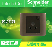 Schneider switch socket tap series style Brown 16A one open three holes with switch 16A socket panel