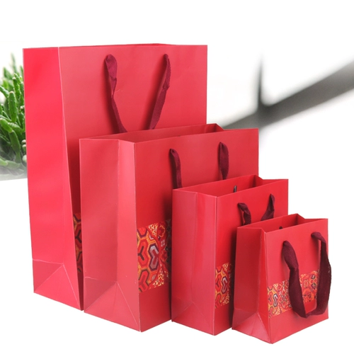 Красная льняная сумка, упаковка, китайский стиль, подарок на день рождения