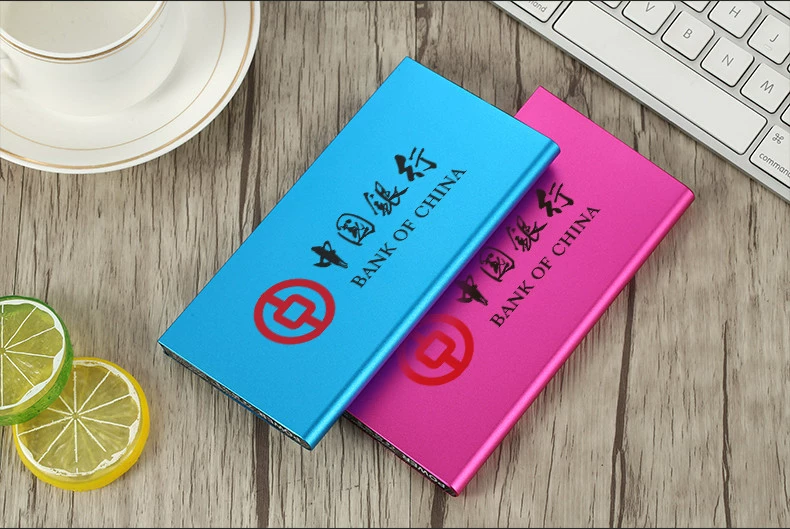 Quà tặng siêu mỏng sạc kho báu tùy chỉnh logo chữ 8000 mAh tùy chỉnh điện thoại di động in mẫu hộp quà tặng quảng cáo - Ngân hàng điện thoại di động cục sạc dự phòng ava