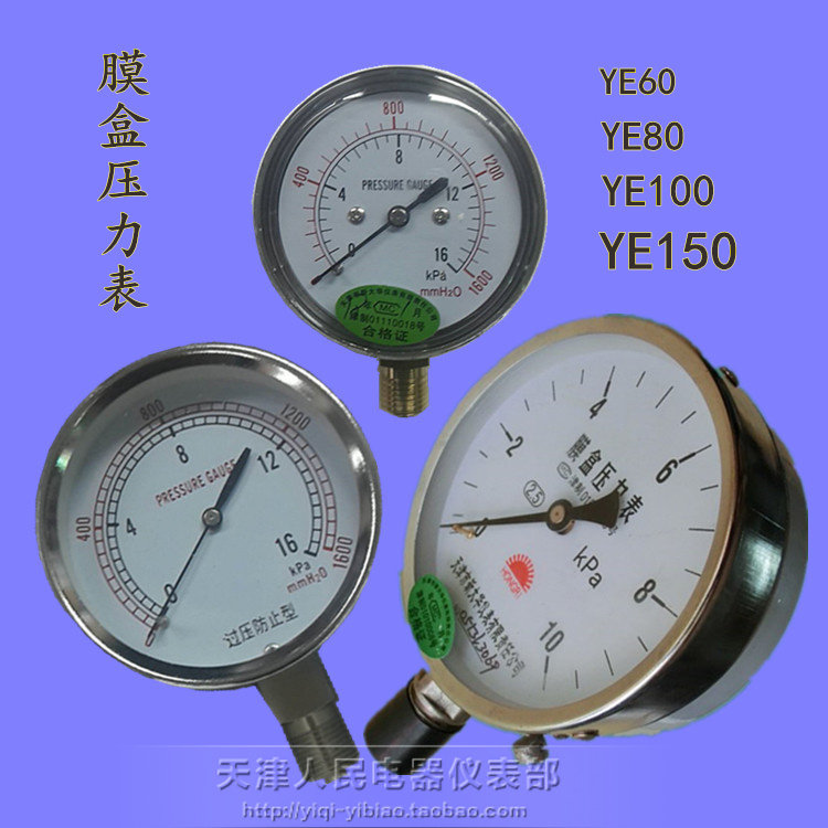 Red Day YE60-100 Membrane Pressure Meter Micropressure Table Low Pressure Table 0-10KPa-16kpa-40kpa-60kpa
