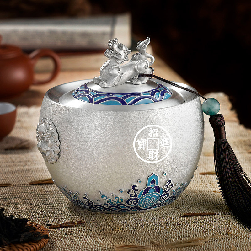 Tin caddy tin tin tea cans sealed moisture large and medium-sized no household boutique luxury gift box custom