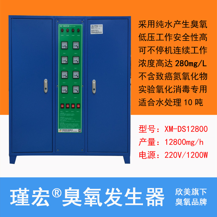 XM - DS 12800 high concentration low voltage electrolytic ozone machine purity and high water treatment disinfection
