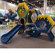 Kindergarten outdoor climbing frame slide combination toy climbing wall molecular climbing drill hole climbing hemisphere climbing
