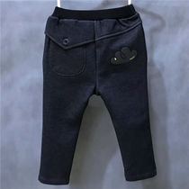 South Korea small childrens clothing 2020 spring and winter new boys and girls baby imitation denim fleece trousers casual pants