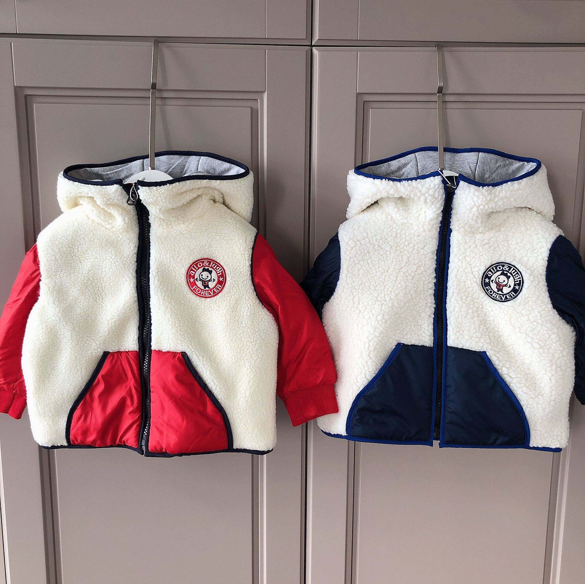 90-130 yards Korean small and medium children's clothing 20 winter new men's and women's children's baby fleece cotton coat cotton coat jacket