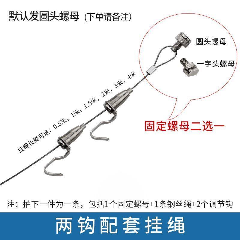 Picture Hanger Rail Wire Rope Hanging Painting Wire Rope Painting Exhibition Gallery Adjustable Painting Hook Hanging Painting Rail Slot Hanging Painting Hook - Taobao