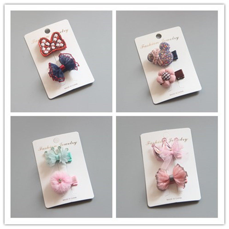 2-piece set pet dog headdress hair clip jewelry Teddy Yorkshire hair accessories cat head flower clip hairpin