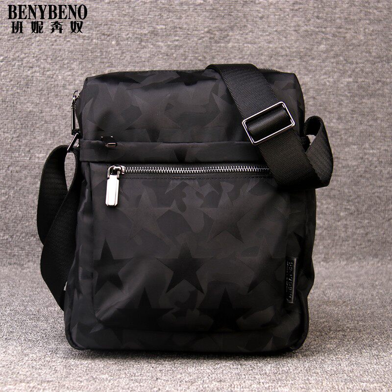 Waterproof nylon Oxford cloth men's bag New men's shoulder bag canvas bag casual vertical messenger bag men's tide