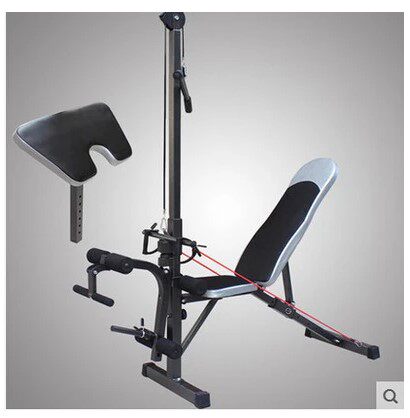 Multifunctional dumbbell stool weightlifting bed high pull bar latissimus dorsi training back muscle weight-bearing high pull back home fitness