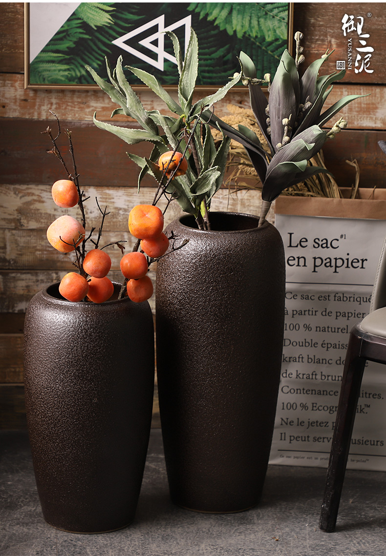 The Big vase high landing back on dry flower POTS to I and contracted sitting room flower arranging furnishing articles household jingdezhen ceramics